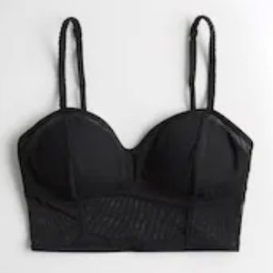 Bralette black mesh.  NWT